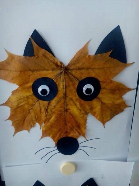 Maple Leaf Fox Fall Crafts For Toddlers, Fox Crafts, Easy Fall Crafts, Spring Crafts For Kids, Leaf Crafts, Autumn Crafts, Fall Crafts For Kids, Nature Crafts, Animal Crafts