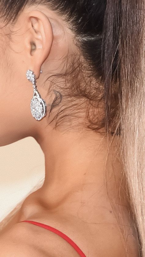 Honeymoon Avenue Tattoo, Moon Tattoo Neck, Honeymoon Avenue Ariana, Honeymoon Avenue, Tattoo Neck, Mark Tattoo, Crescent Moon Tattoo, Neck Tattoo, Moon Tattoo