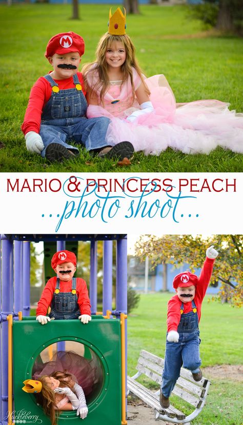 Mario Photoshoot, Peach Photoshoot, Costume Mario, Mario Halloween, Princess Peach Costume, Peach Costume, Mario Costume, Mario And Princess Peach, Peach Mario