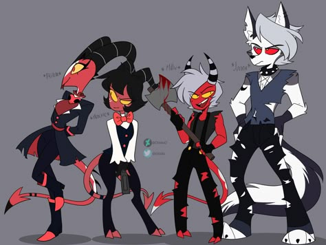 Helluva Boss in Genderbent by Chizitx | Rule 63 | Know Your Meme Boss Clothing, Opposite Gender, Boss Series, Boss Outfit, Boss Wallpaper, Rule 63, Monster Hotel, Helluva Boss And Hazbin Hotel, Vivziepop Hazbin Hotel