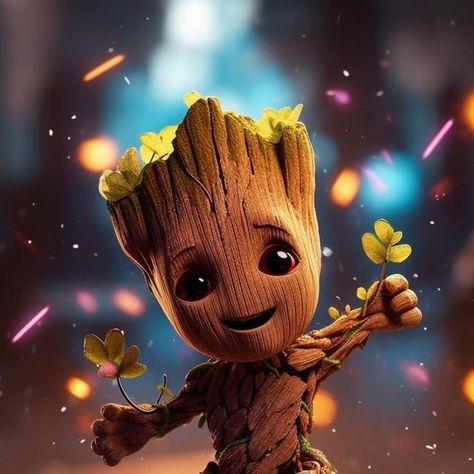 I am Groot! Groot Tattoo, Baby Groot Dancing, Groot Dancing, Groot Guardians, Yoda Wallpaper, Cool Galaxy Wallpapers, Guardians Of The Galaxy Vol 2, I Am Groot, Cartoon Character Pictures