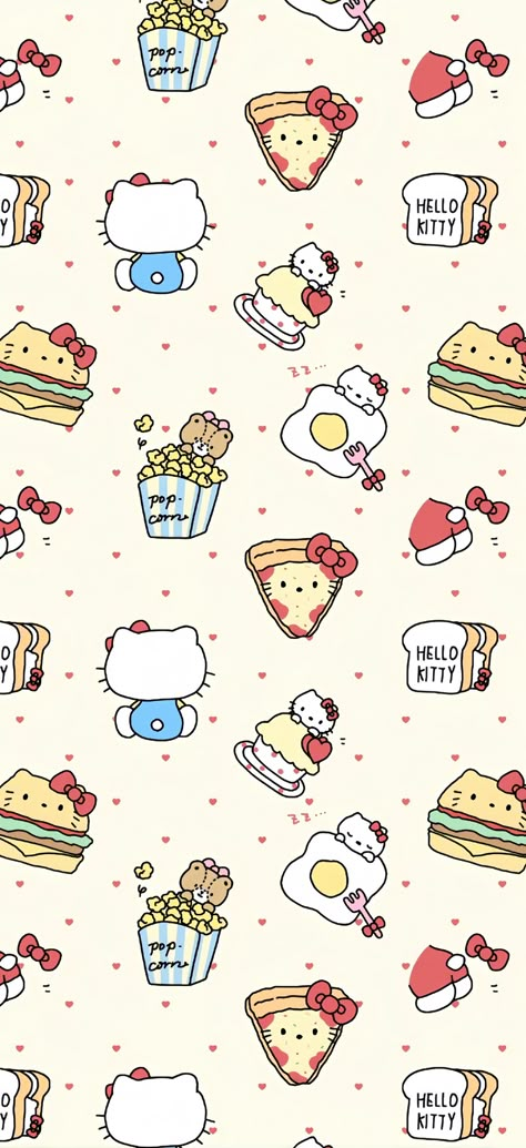 Sanrio Wallpapers Aesthetic, Aesthetic Wallpaper Sanrio, Kitty Aesthetic, Sanrio Pattern, Sanrio Iphone Wallpaper, Sanrio Wallpapers, Wallpaper Cute, Cute Hello Kitty Wallpaper, Wallpaper Sanrio