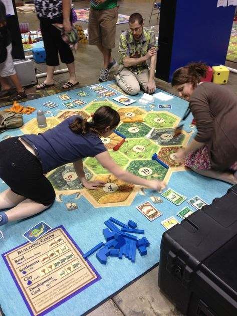 Life Size Board Games, Catan Board Game, Board Game Room, Catan Board, Board Game Cafe, Playing Board Games, Game Cafe, Settlers Of Catan, Giant Games