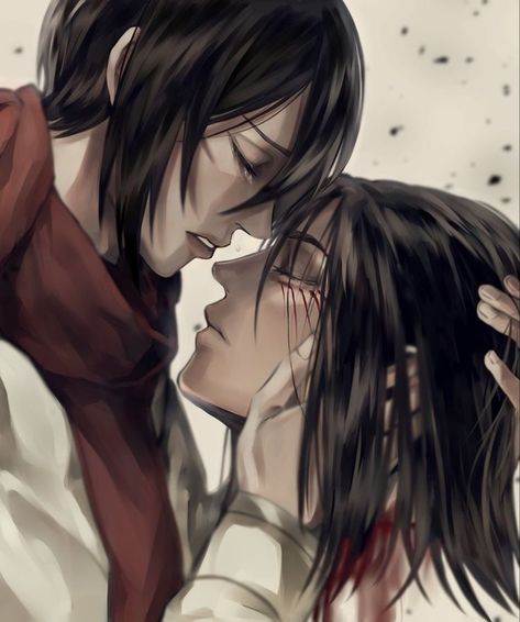 Mikasa X Eren, Aot Eren, Eren Aot, Futurisme Retro, Eren X Mikasa, Fotografi Digital, Titans Anime, Attack On Titan Season, Eren And Mikasa