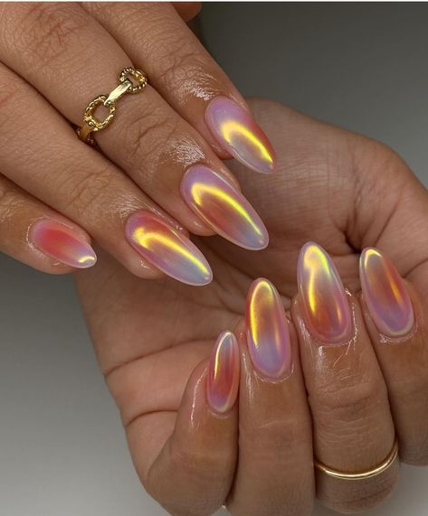 Chrome Nails Designs, Nagellack Trends, Nagel Tips, Summery Nails, Minimalist Nails, Fire Nails, Funky Nails, Nail Arts, Chrome Nails