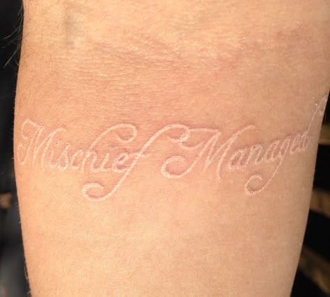 Mischief Managed Tattoo, White Bird Tattoos, Tattoo Harry Potter, Hp Tattoo, Bird Tattoo Wrist, Tattoo Wrist, Triangle Tattoos, Harry Potter Tattoos, Harry Potter Tattoo