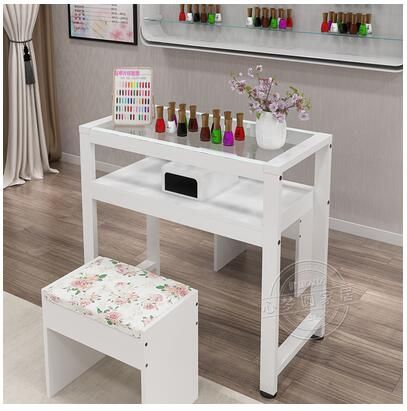 Nail Art Table, Nail Tables, Nail Salon Furniture, Ideas Uñas, Home Nail Salon, Nail Salon Design, Cheap Nail, Table Glass, Manicure Table