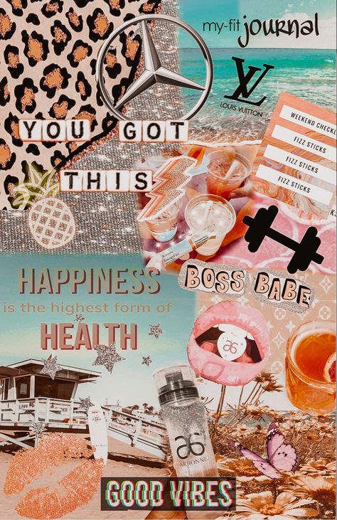 Arbonne Background, Arbonne Graphics, Fit Journal, Arbonne, Cute Backgrounds, Boss Babe, Good Vibes, Digital Illustration, Vision Board