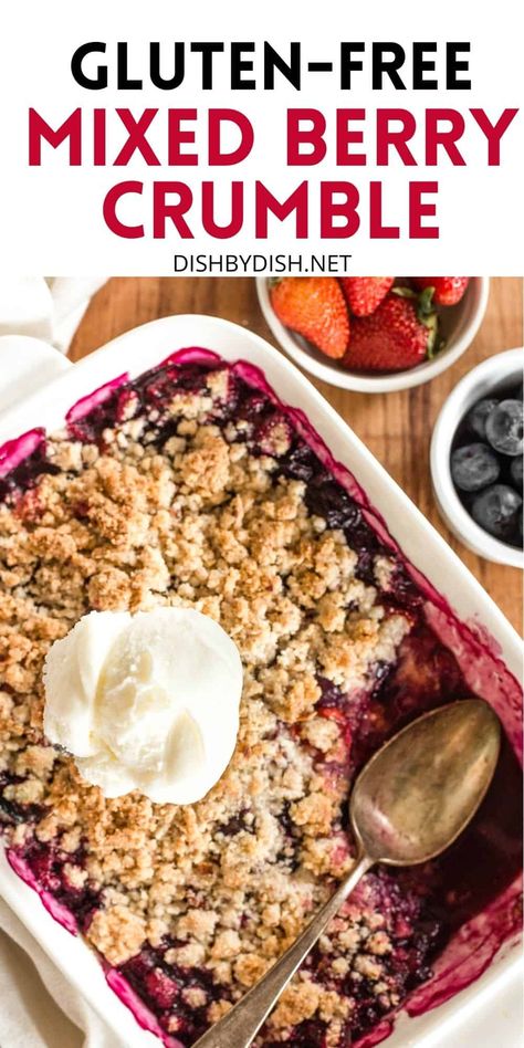 Mixed Berry Crumble, Fruit Crumble Recipe, Berry Crumble Recipe, Gluten Free Crumble, Dessert Pie, Fruit Crumble, Berry Crumble, Berry Dessert, Free Fruit