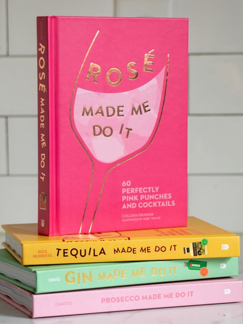 From wine expert Colleen Graham comes this perfectly pink primer on summers favorite drink. Rosé all day—yes way! 60 Perfectly Pink Punches and Cocktails in this adorable bar cart recipe book. The perfect house warming gift. Rose Cocktail, Drink Cart, Wine Expert, Pink Punch, Fruity Drinks, Pink Books, Types Of Wine, Tequila Cocktails, Perfect House