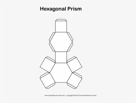 Prism Template, Box Packaging Templates, 3d Hexagon, Flower Petal Template, Love Pinterest, Shape Names, Shape Templates, Packaging Template, Template Png