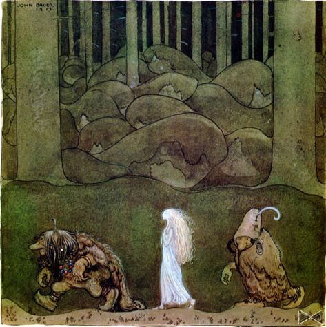 Norwegian Folklore Art, Angela Rippon, Norwegian Folklore, Scandinavian Folklore, John Bauer, Fairy Tale Illustration, Nordic Scandinavian, Grimm Fairy Tales, Book Illustration Art