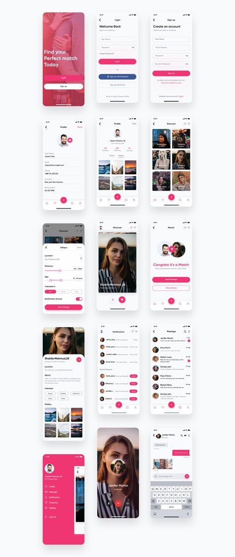 Dating App Branding, Dating Website Design, Dating App Ui Design, Dating App Design, Dating Format Woman To Man, Ios App Ui, Social App Design, Free Dating Websites, Tinder App