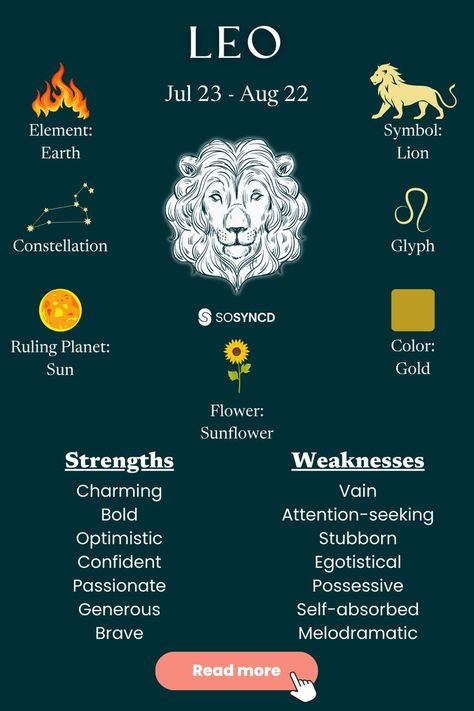 Bold, passionate, and born to shine, Leo is the fifth sign of the zodiac, symbolized by the regal lion. Known for their confidence, magnetic charm, and natural leadership, Leos light up every room they enter. With a heart as big as their presence, they’re fiercely loyal and love to inspire others. Whether you're a proud Leo or simply drawn to their radiant energy, this blog dives into the fascinating traits and facts that make Leo an unforgettable force. Hidden Strike, Leo Characteristics, Leo Symbol, Born To Shine, Leo Zodiac Facts, Leo Traits, Understand Yourself, Astrology Leo, Radiant Energy