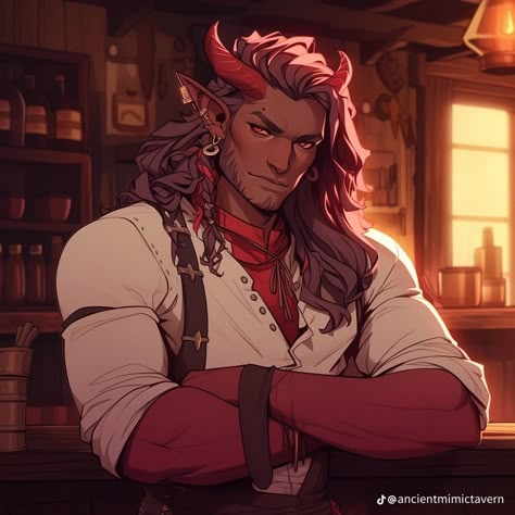 Fantasy Setting Village, Barbarian Dnd, Dnd Tiefling, Demi Human, Dungeons And Dragons Classes, Roleplay Characters, Fantasy Images, Dungeons And Dragons Characters, Character Design References