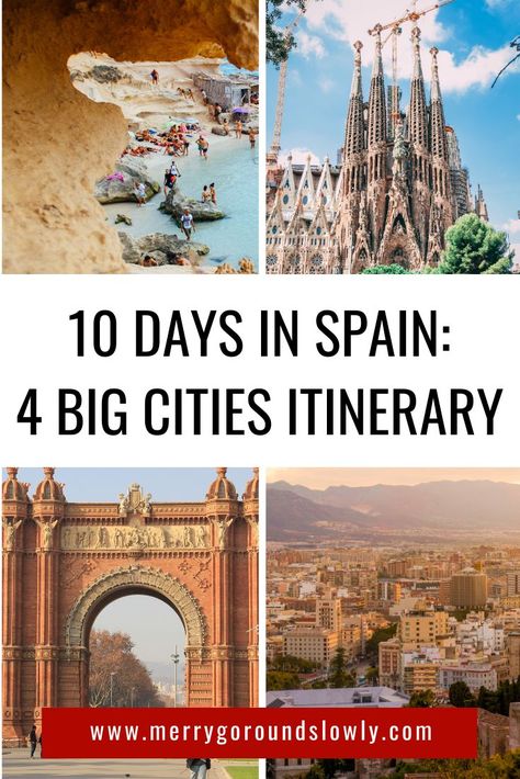 Backpacking Spain, Spain Itinerary, Spain Culture, Places In Spain, European Travel Tips, Spain Travel Guide, Big Cities, European Destinations, Merry Go Round