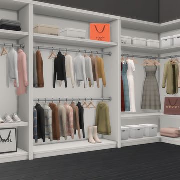 lavish - stuff pack: overview | Charly Pancakes sur Patreon Free Patreon Sims 4 Cc Furniture, Sims 4 Cc Wardrobe Patreon, Sims 4 Pantry, Sims 4 Retail Cc, Sims4 Kitchen Cc, Sims4 Ideas, Closet Furniture, House Closet, Sims Inspiration