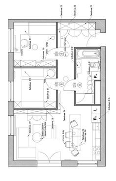 Comfy 60 Square Meter Apartment in Gdańsk 60m2 Apartment Plans, Three Room Apartment, 60m2 Apartment, Granny Flat Plans, Monolithic Dome Homes, Small Apartment Plans, Flat Plan, Garage To Living Space, Co Housing