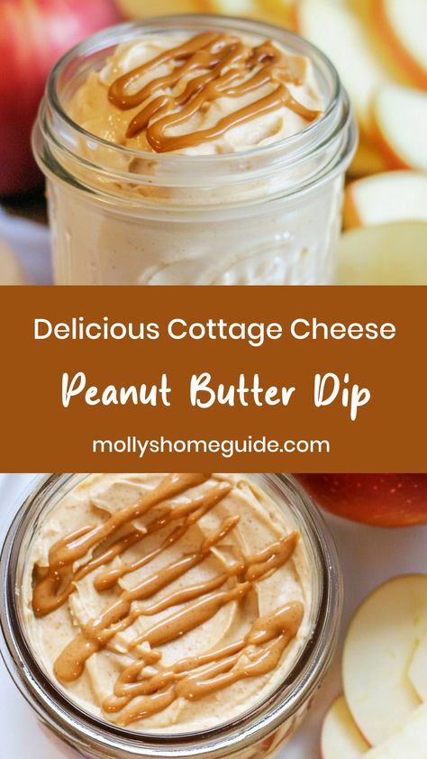 Indulge in a scrumptious snack with this easy-to-make cottage cheese peanut butter dip. The creamy texture of the cottage cheese perfectly complements the rich, nutty flavor of the peanut butter. This savory and protein-packed dip is great for spreading on crackers, fruit slices, or even veggies. It's a versatile yet delightful treat that will satisfy your cravings any time of day. Try this irresistible dip for a tasty twist on your usual snacking routine - you won't be disappointed!  Ingredient Peanut Butter Whipped Cottage Cheese, Cottage Cheese Dessert Dip, Bariatric Dip Recipes, Oatmeal And Cottage Cheese, Protein Snacks Cottage Cheese, Peanut Butter Cottage Cheese Dip, Cottage Cheese With Peanut Butter, Small Curd Cottage Cheese Recipes, Cottage Cheese Spread