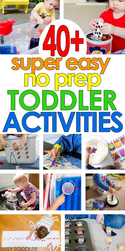 SUPER EASY TODDLER ACTIVITIES: You've got to see this list of quick and easy, no-prep toddler activities. Perfect for rainy days and inside play. Easy activities for toddlers and preschoolers. Easy Activities For Toddlers, Things To Do With Toddlers, Uppfostra Barn, Easy Toddler Activities, Easy Toddler, Diy Things, Activities For Toddlers, Toddlers And Preschoolers, Toddler Snacks