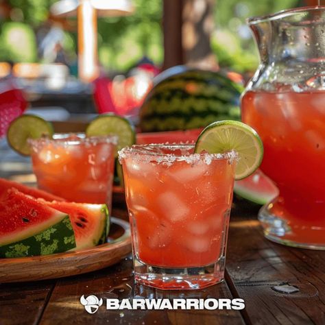 Watermelon Margarita Party Pitcher Fresh Watermelon Margarita, Margarita Party, Citrus Squeezer, Watermelon Margarita, Watermelon Summer, Single Serving Recipes, Classic Margarita, Fresh Watermelon, Agave Syrup