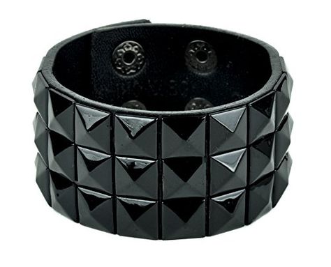 Black Bangles, Jet Jewelry, Kohls Jewelry, Black Pyramid, Gothic Jewellery, Studs And Spikes, Gothic Bracelet, Black Bangle, Goth Accessories