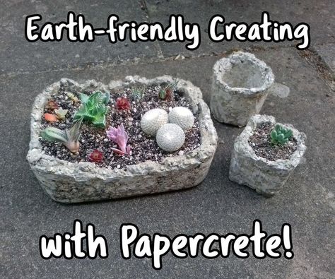 Papercrete Recipe, Bag Of Cement, Paint Mixer, Cactus Planter, Concrete Diy Projects, Garden Art Crafts, Diy Cans, Concrete Crafts, Cement Crafts