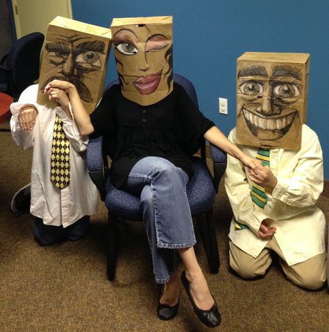 3 paper bag designs made with markers and a white colored pencil. White Colored Pencil, Cardboard Mask, High School Art Lessons, Cardboard Sculpture, Paper Pencil, Paper Mache Crafts, Bag Designs, Cardboard Art, Halloween This Year