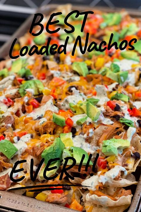 Pulled Pork Nachos Recipe, Pork Nachos Recipe, Loaded Nachos Recipe, Ultimate Chicken Casserole, Easy Beef Enchiladas, The Cookin Chicks, Pulled Pork Nachos, Pork Nachos, Chicke Recipes