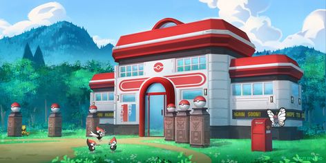 Pokemon Architecture, Pokemon Buildings, Pokemon House, Pokemon Center, Pokemon Locations, Pokemon Guide, Pokemon Amv, Pokemon Stadium, 3d Pokemon