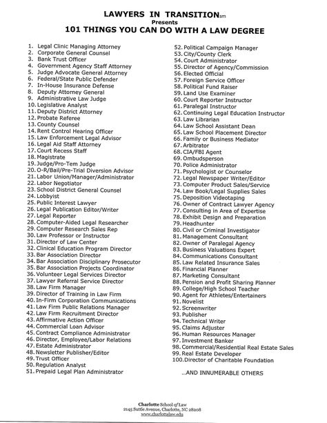The career field is wide open for law school graduates.  This is just a few things you might do in your lifetime - Amy Careers Ideas, Law School Preparation, Law School Prep, Law Notes, Law School Life, Law School Inspiration, Law Quotes, Law School Graduation, Law Degree