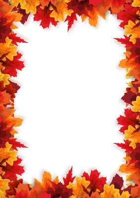 Natural Watercolor Autumn Leaves Page Border - Templates by Canva