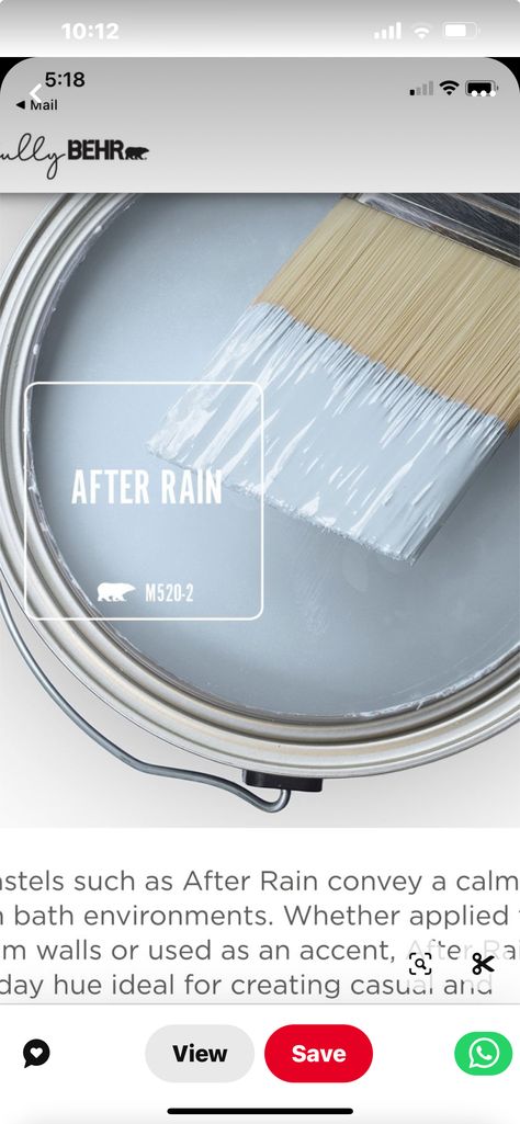 Behr After Rain Paint, Behr Blue, Calming Paint Colors, Rain Blue, Rain Painting, After Rain, Bath Ideas, Master Bath, House Painting