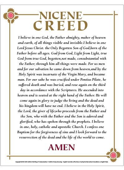 Nicene Creed Catholic, Bible Verses Motivation, He Is My King, Nicene Creed, Orthodox Quotes, Faith Messages, Revelation 19, Our Father Prayer, Pontius Pilate