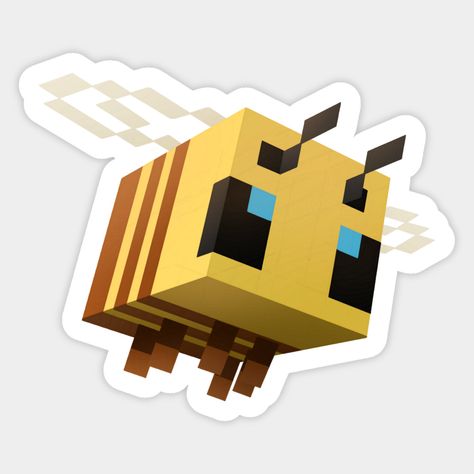 A cool design of a bee from Minecraft! -- Choose from our vast selection of stickers to match with your favorite design to make the perfect customized sticker/decal. Perfect to put on water bottles, laptops, hard hats, and car windows. Everything from favorite TV show stickers to funny stickers. For men, women, boys, and girls. Cute Minecraft Stickers, Minecraft Bee Painting, Minecraft Bee Cake, Minecraft Bee Tattoo, Minecraft Bee Drawing, Minecraft Logo Image, Minecraft Bumblebee, Minecraft Stickers Printable, Bees Stickers