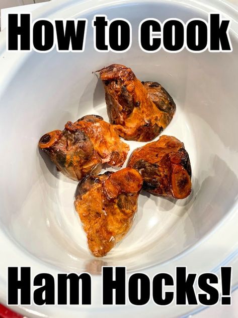 Best way of how to cook ham hocks is here! Use your Crockpot with beans for a soup and it becomes a hearty one pot meal. Don't waste these, they have tons of smoked flavor! Green Beans With Ham Hock, Hock Recipes, Crockpot Ham And Potatoes, Split Pea Soup Crockpot, Ham Hock Recipes, Cook Ham, Ham Hocks, Thanksgiving Meals, Crock Pots