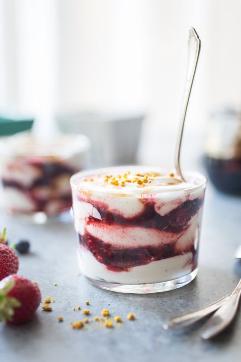 The Bojon Gourmet: Summer Berry, Yogurt and Buckwheat Honey Fools Buckwheat Honey, Whipped Yogurt, Bojon Gourmet, Berry Yogurt, British Desserts, Raspberry Coconut, Creme Dessert, Summer Berries, Yogurt Recipes