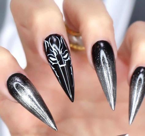 Panthers Nails, Superhero Nails, Avengers Nails, Marvel Nails, Gel Nails Long, Black Nail Art, Young Nails, Instagram Nails, White French