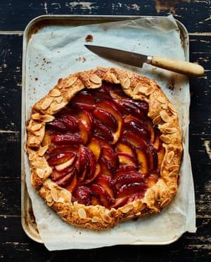 Benjamina Ebuehi's recipe for plum and almond galette | The sweet spot | Food | The Guardian Nectarine Galette, Peach Galette Recipe, Plum Galette, Peach Galette, Sweet Pies, Galette Recipe, Chocolate Crust, Ginger Nut, Homemade Pastries