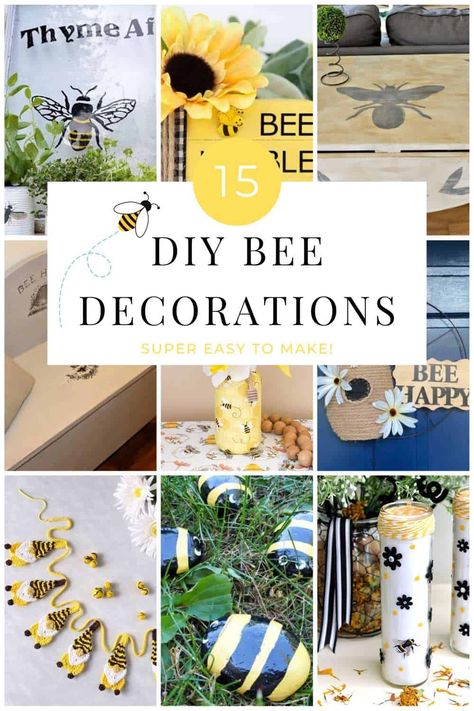 Bee Room Decor Diy, Homemade Bee Decorations, Bee Themed Gifts Diy, Bumblebee Bathroom Ideas, How To Make Bumble Bees, Bumble Bee Table Decorations, Bumble Bee Party Decorations, Bee Theme Crafts, Bee Garland Diy