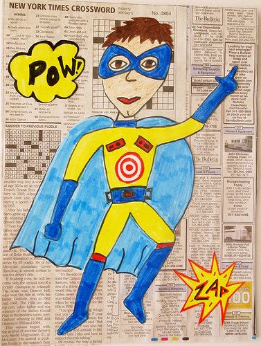 Super Hero Self-Portraits | by eclectic_chica Superhero Art Projects, 2nd Grade Class, Superhero Crafts, Superhero Classroom, 2nd Grade Art, Super Hero Theme, 4th Grade Art, 5th Grade Art, 3rd Grade Art