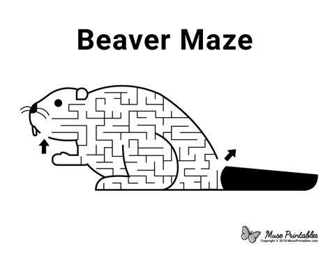 Free printable beaver maze. Download it at https://museprintables.com/download/maze/beaver/ Beavers Scouts Activities, Beaver Crafts Preschool, Beaver Scouts Activities, Beaver Activities For Kids, Beaver Activities, Animal Habitats Preschool, Beaver Craft, Free Printable Mazes, Beaver Scouts