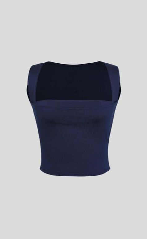 Blue Summer Top, Navy Blue Outfit, Summer Shopping List, Navy Blue Crop Top, Summer Wishlist, Ballet Top, Top Azul, Snow White Costume, Hale Navy