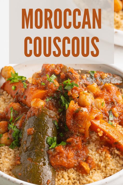 Moroccan Couscous Salad, Couscous Salad Recipes, Moroccan Couscous, Moroccan Cooking, Moroccan Dishes, Couscous Recipes, Couscous Salad, Vegetable Stew, Moroccan Food