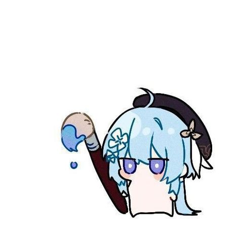 Honkai Impact Griseo, Griseo Honkai, Funny Chibi, Blue Hair Anime Boy, Emoji Art, Honkai Impact 3rd, Cute Emoji, Kawaii Chibi, Chibi Drawings