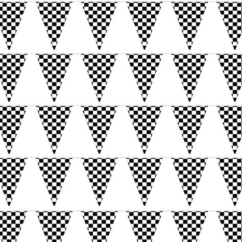 Checkered Flags Black and White 100’ FT Pennant Racing Banner | NASCAR Theme Party Decoration Plastic Flag | Race Car Parties Décor | Decorative Birthday BBQ Bar Hanging Accessories | 2-Pcs Banner Set Go Kart Party, Bbq Bar, Birthday Bbq, Birthday Accessories, Race Party, Race Car Party, Checkered Flag, Theme Party Decorations, Race Car