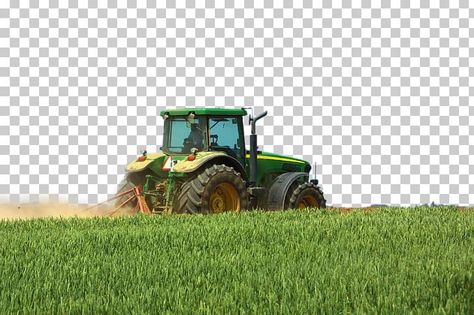 Tractor Png, Crop Farming, Farm Images, Transparent Background Image, Green Farm, John Deere Tractor, Agricultural Machinery, Agriculture Tractor, Agricultural Science