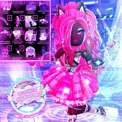 Royalloween Royale High, Royal High Mythological Creatures, Futuristic Royale High Sunset Island, Monster High Rh Outfits, Hero Vs Villain Royale High, Royal High Monster High, Royale High Misunderstood Theme, Royale High Monster High Outfits, Rh Cosplay Ideas