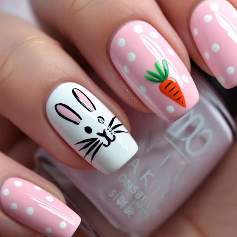 Embrace the cuteness with these adorable bunny nail designs! Featuring cute little bunny faces, soft pastel hues, and charming details, this nail art is perfect for anyone who loves playful and sweet designs. Whether you're celebrating Easter or simply want to add a whimsical touch to your nails, these bunny nails are sure to make your look stand out. Ready to add some fun to your fingertips? 💖🐾 #BunnyNails #CuteNailArt #PlayfulNails #EasterNails #NailArtInspiration #KawaiiNails #PastelNails #SweetNailDesigns #FunNailArt #CreativeNails #NailAddict #NailTrends #WhimsicalNails Nail Art With Butterfly, Cute Nails Easter, Easter Nail Designs Short Nails, Cute Animal Nail Art Designs, Short Nail Designs For Spring, Easter Biab Nails, Nail Art Designs Easter, Cute Easter Nail Ideas, Nail Designs For Kids Cute