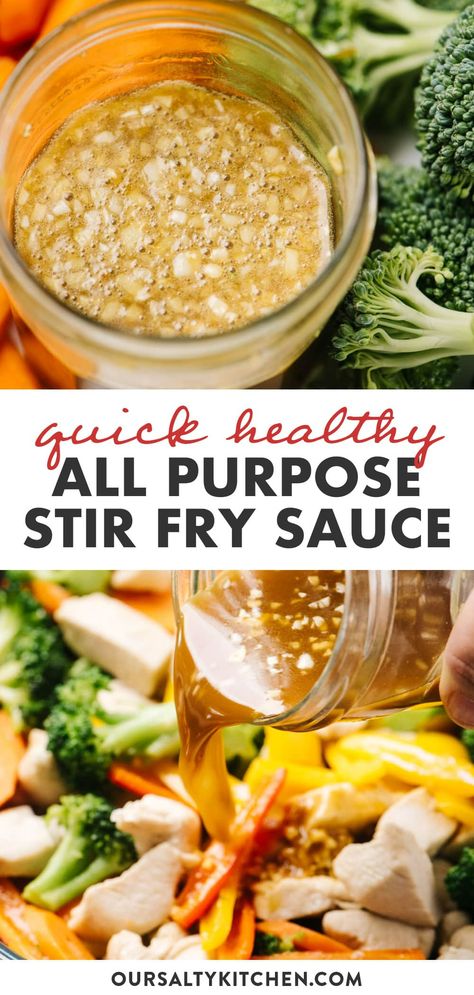 All purpose stir fry sauce is easy, healthy, and frugal! Gluten free, paleo, and vegan, this stir fry sauce is ready in just 5 minutes. Slightly sweet and easy to customize, it's a reliable and kid-friendly stir fry sauce with endless uses. Toss it with chicken, steak, tofu, or your favorite protein alongside rainbow vegetables for quick weeknight dinners or a healthy alternative to take-out. #stirfry #stirfrysauce #glutenfree #paleo #vegan #healthyrecipes Paleo Stir Fry Sauce, Gluten Free Stir Fry Sauce, Vegetable Stir Fry Sauce, Healthy Stir Fry Sauce, Paleo Stir Fry, Chicken Stir Fry Sauce, Gluten Free Stir Fry, Rainbow Vegetables, Soy Sauce Stir Fry